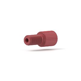 Delrin Fitting VacuTight Flat-Bottom - 1/4-28 1/16 in Red