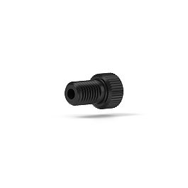 Delrin Fitting VacuTight Flat-Bottom - 1/4-28 1/16 in Black