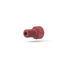 Delrin Fitting VacuTight Flat-Bottom - M6 1/16 in Red
