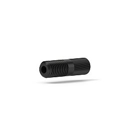 Delrin Fitting VacuTight Flat-Bottom - 1/4-28 1/16 in Black