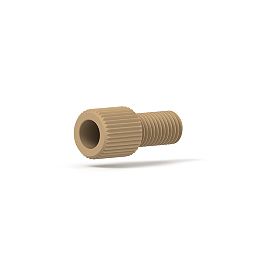 PEEK Fitting VacuTight Flat-Bottom - 1/4-28 1/16 in Natural