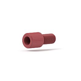 Delrin Fitting VacuTight Flat-Bottom - 1/4-28 1/8 in Red