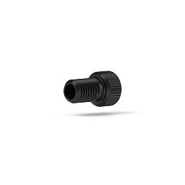 Delrin Fitting VacuTight Flat-Bottom - 1/4-28 1/8 in Black