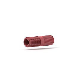 Delrin Fitting VacuTight Flat-Bottom - 1/4-28 1/8 in Red