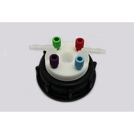 Smart Waste Caps S60 4 entries (1/8''), 2 leaks (6-9 mm), w. charcoal filter port