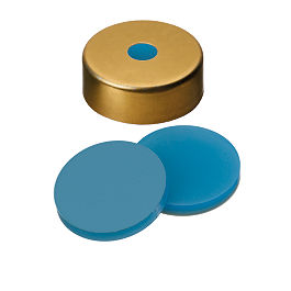 Crimp Cap (Gold lacquered) 20 mm, Silicone/PTFE Septa