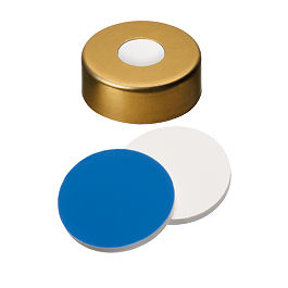 Crimp Cap (Gold lacquered) 20 mm, Silicone/PTFE Septa