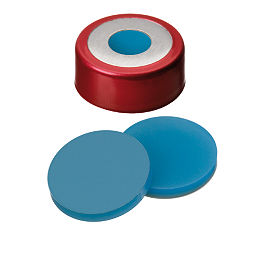 Crimp Cap (Red lacquered) 20 mm, Silicone/PTFE Septa