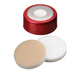 Crimp Cap (Red lacquered) 20 mm, Silicone/PTFE Septa