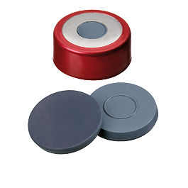 Crimp Cap (Red lacquered) 20 mm, Bromo-Butyl/PTFE Septa