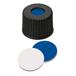Screw Cap (Black) 8 mm, Silicone/PTFE Septa