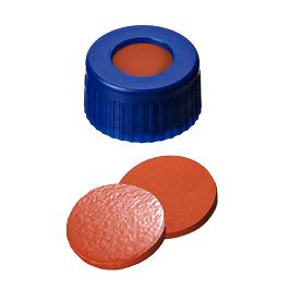 Screw Cap (Blue) 9 mm, Nat.Rubber/TEF Septa