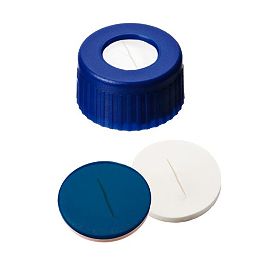 Screw Cap (Blue) 9 mm, Silicone/PTFE Septa