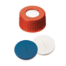 Screw Cap (Red) 9 mm, Silicone/PTFE Septa