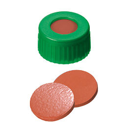 Screw Cap (Green) 9 mm, Nat.Rubber/TEF Septa