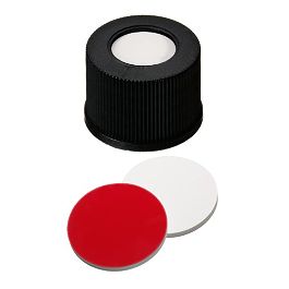 Screw Cap (Black) 10 mm, Silicone/PTFE Septa