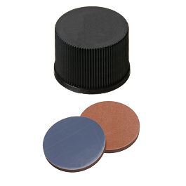 Screw Cap (Black) 15 mm, Butyl/PTFE Septa