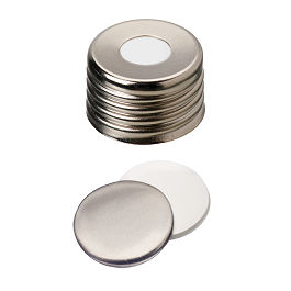 Screw Cap (Silver) 18 mm, Silicone/Aluminum Septa