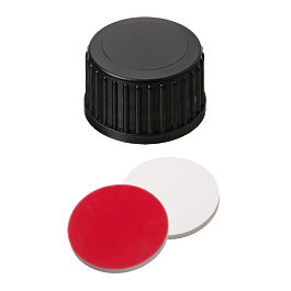 Screw Cap (Black) 18 mm, Silicone/PTFE Septa