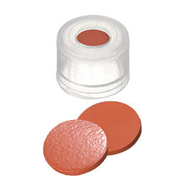 Snap Ring Cap (Transparent) 9 mm, Nat.Rubber/TEF Septa