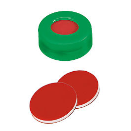 Snap Ring Cap (Green) 11 mm, PTFE/Silicone/PTFE Septa