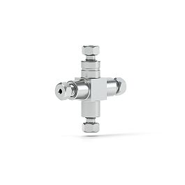 High Pressure - Cross, Stainless Steel, Coned - 10-32