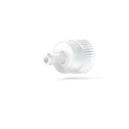 Low Pressure - Adapter (Threaded), PCTFE, Flat-Bottom - 1/2-20 to 1/4