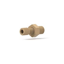 Low Pressure - Adapter (Threaded), PEEK, Flat-Bottom - 5/16-28 to 1/8 NPT