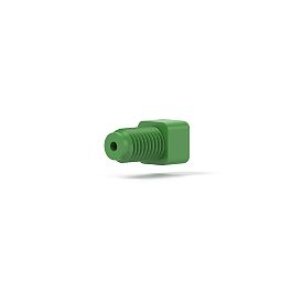 Delrin/Stainless Steel Fitting Flanged Flat-Bottom - 1/4-28 1/16 in Green