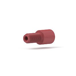 Delrin Nut Flangeless Flat-Bottom - 1/4-28 1/16 in Red