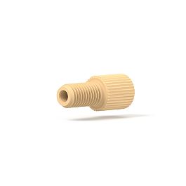 Delrin Nut Flangeless Flat-Bottom - 1/4-28 1/16 in Cream