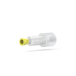 PFA/Tefzel Fitting Flangeless Flat-Bottom - 1/4-28 1/8 in Natural/Yellow