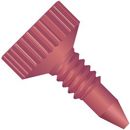 PEEK Nut MicroTight Coned - 6-32 1/32 in Red