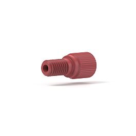 Delrin Fitting VacuTight Flat-Bottom - M6 1/16 in Red