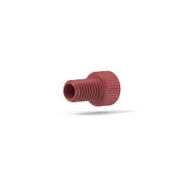 Delrin Fitting VacuTight Flat-Bottom - M6 1/8 in Red