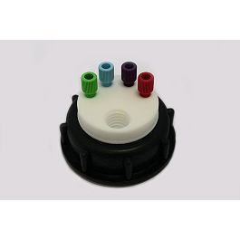 Smart Waste Caps S60 4 entries (1/8''), w. charcoal filter port