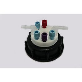 Smart Waste Caps S60 5 entries (1/8''), 2 leaks (6-9 mm), w. charcoal filter port
