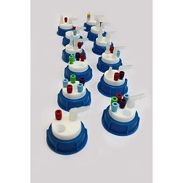 Smart Waste Caps Burkle 4 entries (1/8''), 1 leaks (6-9 mm), w. charcoal filter port