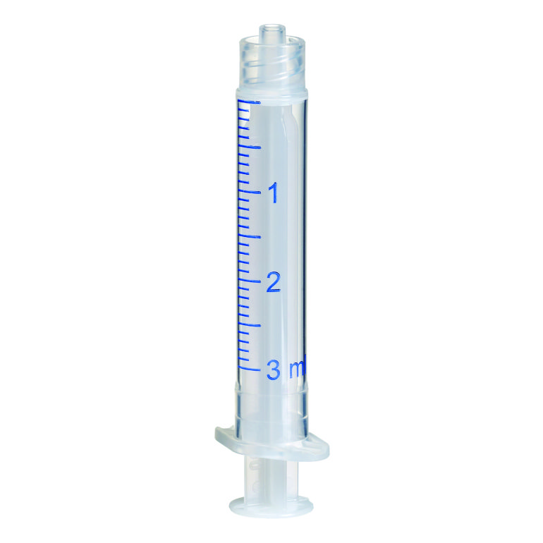 Syringe PP/PE without needle luer slip tip, centered, capacity 5
